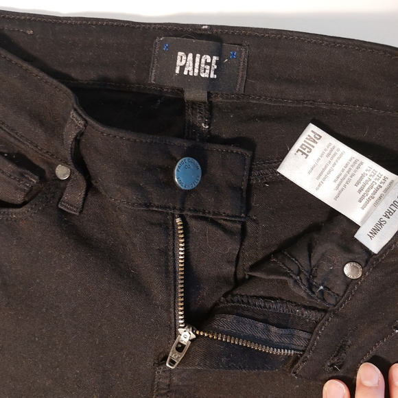 Paige black jeans size 24 - Picture 10 of 12